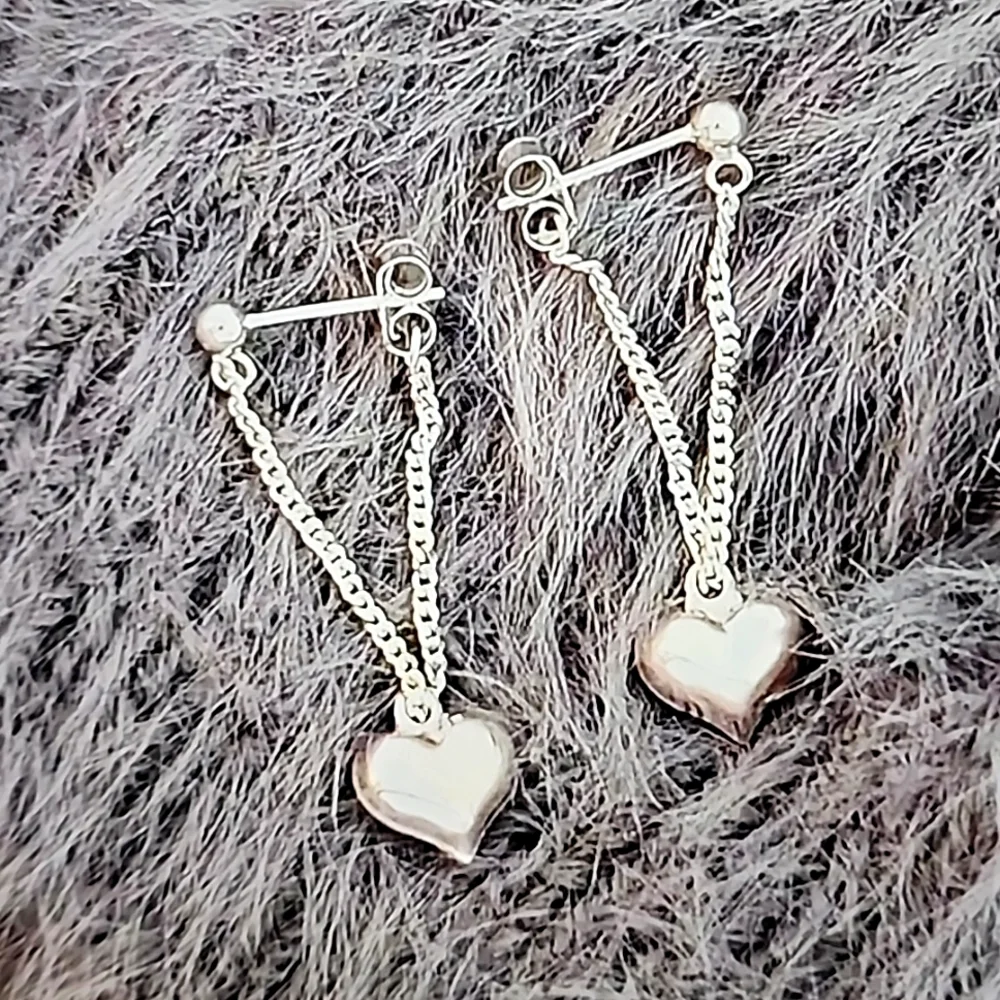 Heart Pendant Dangle earrings